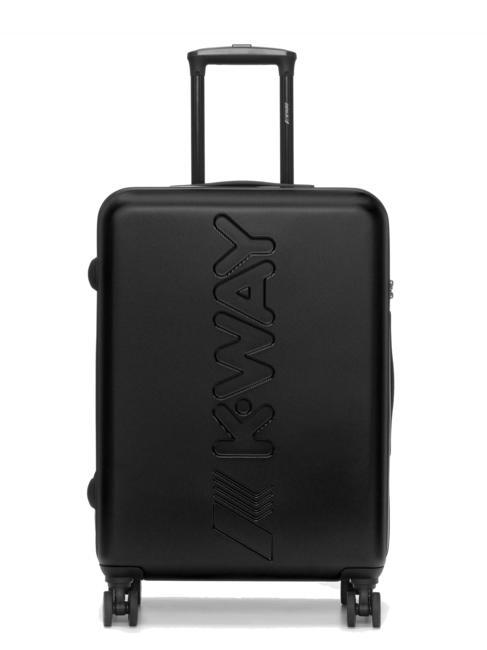 KWAY MAXILOGO Chariot de taille moyenne noir pur/bleu md cobalt - Valises Rigides