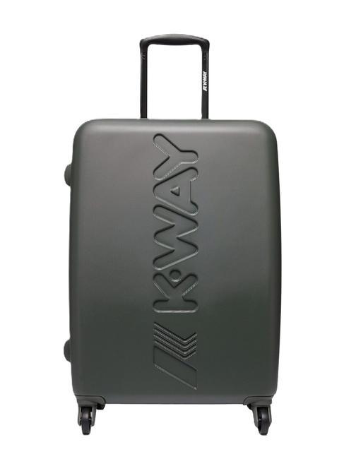 KWAY MAXILOGO Chariot de taille moyenne vert noirâtre/bleu md cobalt - Valises Rigides