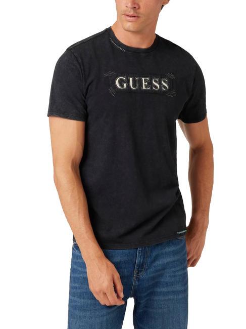 GUESS APPLIQUE T-shirt en coton jetbla - T-shirt