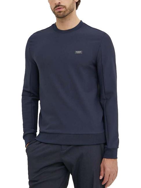 GUESS TECH Sweat-shirt à col rond en tissu technique smartblue - Pulls molletonnés