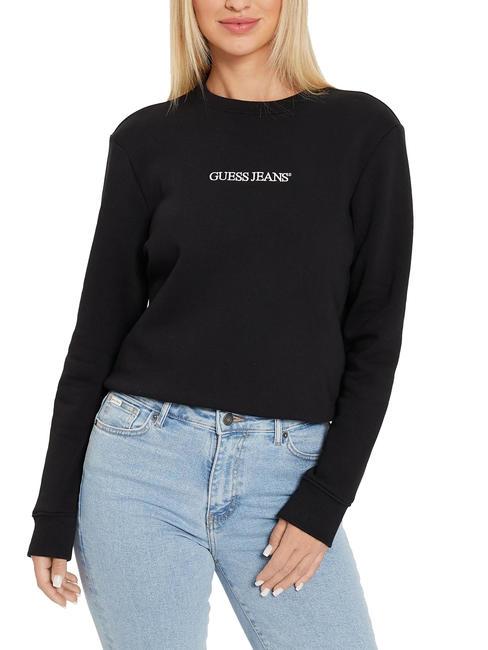 GUESS JEANS LOGO Sweat col rond coupe classique jetbla - Sweat-shirts pour femmes