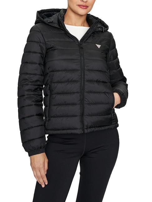 GUESS JEANS CROPPED PUFFER Doudoune à capuche jetbla - Doudounes femme