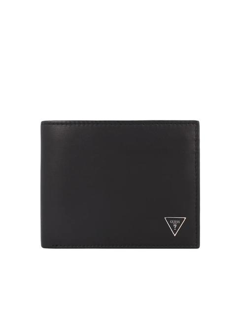 GUESS FIRENZE Porte-monnaie en cuir NOIR - Portefeuilles Homme