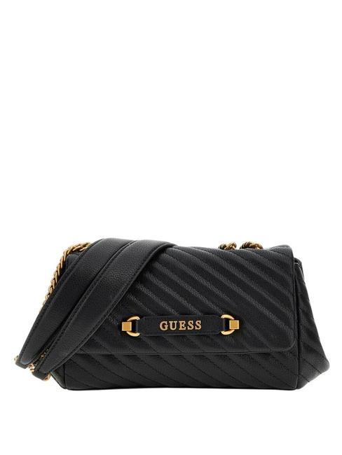 GUESS SELA Sac convertible matelassé NOIR - Sacs pour Femme