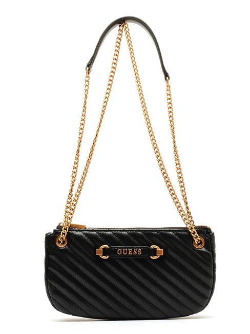 GUESS SELA Sac porté épaule matelassé NOIR - Sacs pour Femme