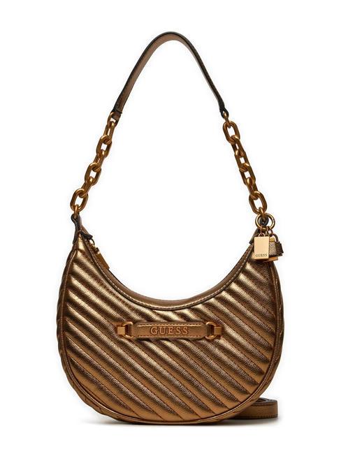 GUESS SELA Sac bandoulière métallisé bronze - Sacs pour Femme