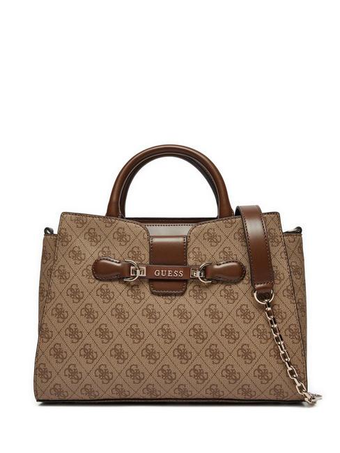 GUESS NOLANA Sac à main avec bandoulière logo latte / marron - Sacs pour Femme