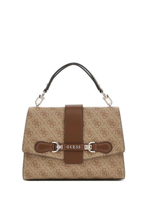 GUESS NOLANA Sac porte-documents avec bandoulière logo latte / marron - Sacs pour Femme