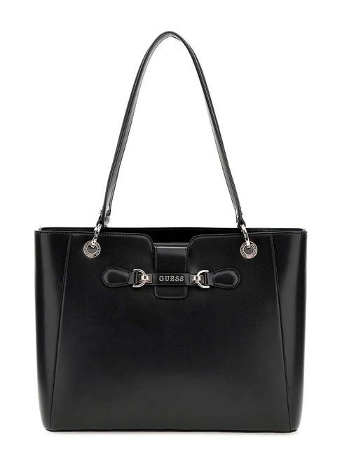 GUESS NOLANA Sac cabas porté épaule NOIR - Sacs pour Femme