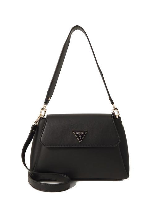 GUESS SORA Sac bandoulière avec rabat et bandoulière NOIR - Sacs pour Femme