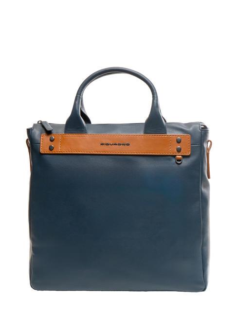 PIQUADRO SENDAI Tote  Sac en cuir pour pc 14" bleu - Porte Documents Travail