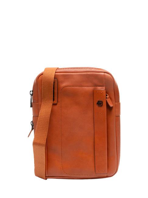 PIQUADRO X18 Grand sac en cuir orange2 - Sacs en Bandoulières pour Homme