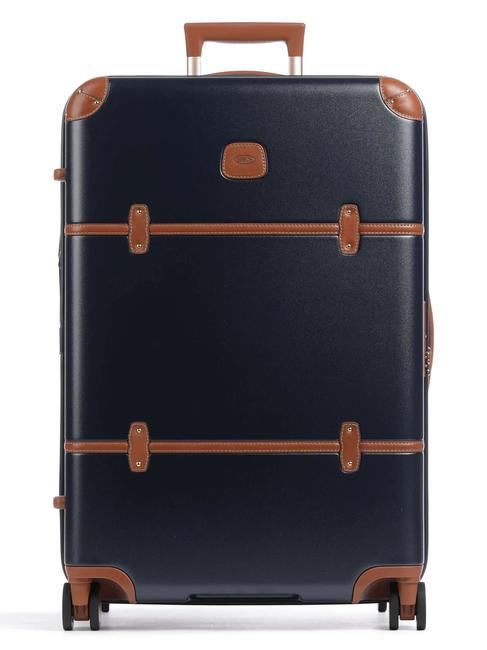 BRIC’S BELLAGIO Chariot extensible moyen-grand Bleu / cuir - Valises Rigides