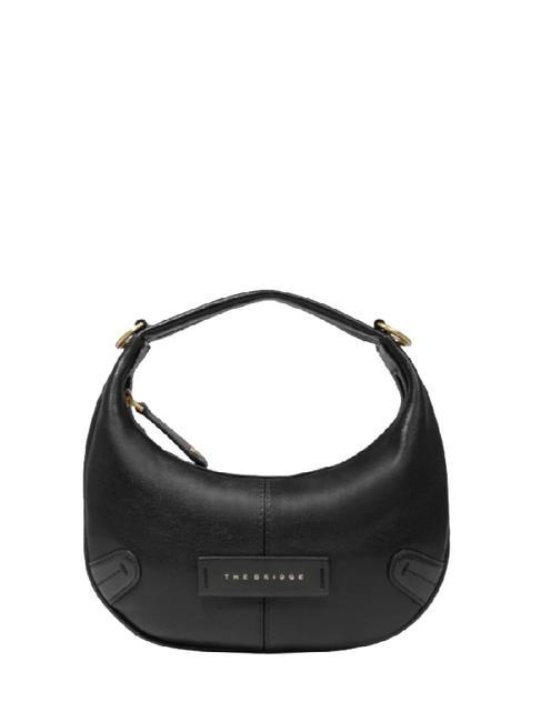 THE BRIDGE FLAVIA Petit sac en cuir avec bandoulière black Gold - Sacs pour Femme