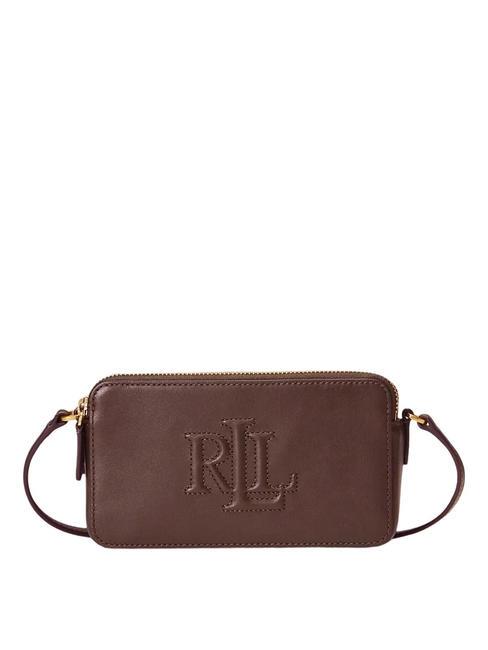 RALPH LAUREN WITLEY Portefeuille pochette avec bandoulière acajou foncé - Sacs pour Femme