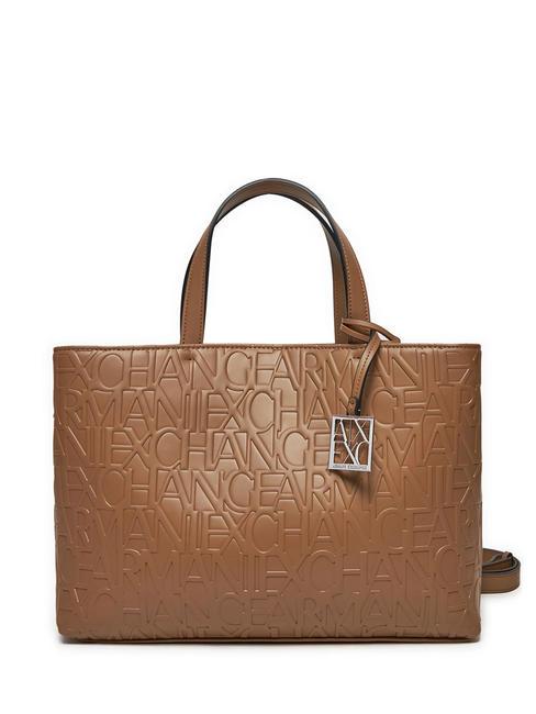 ARMANI EXCHANGE LOGO EMBOSSED Sac à main, avec bandoulière pisco noir - Sacs pour Femme