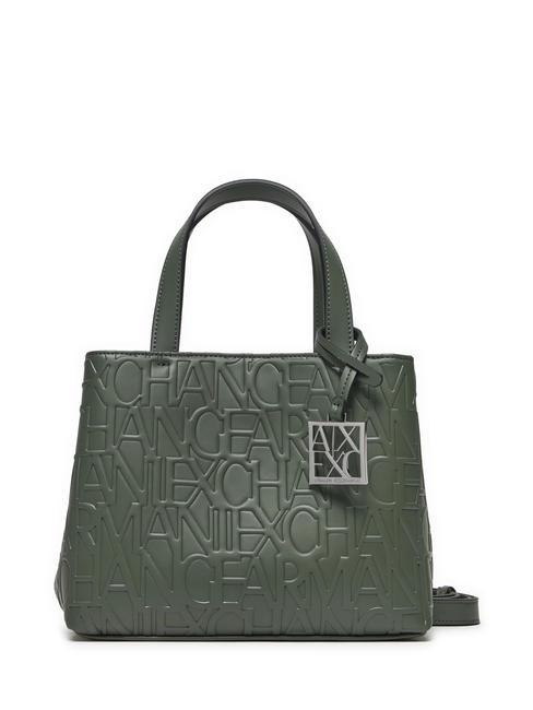 ARMANI EXCHANGE LOGO EMBOSSED Petit sac à main, avec bandoulière absinthe - Sacs pour Femme