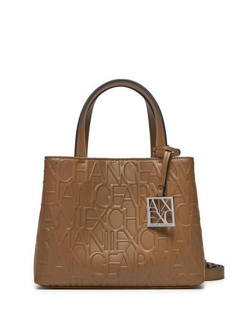 ARMANI EXCHANGE LOGO EMBOSSED Petit sac à main, avec bandoulière pisco noir - Sacs pour Femme