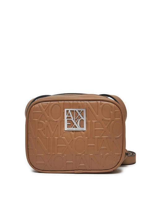 ARMANI EXCHANGE LOGO EMBOSSED Mini sac à bandoulière pisco noir - Sacs pour Femme