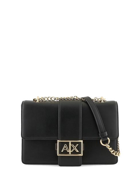 ARMANI EXCHANGE A|X BUCKLE Sac bandoulière moyen Noir - Sacs pour Femme