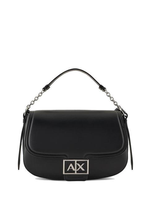 ARMANI EXCHANGE A|X BUCKLE Sac bandoulière selle Noir - Sacs pour Femme