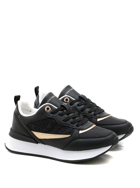 TOMMY HILFIGER MONOGRAM RUNNER Baskets NOIR - Chaussures Femme