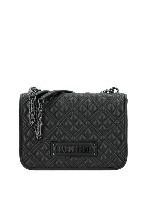 LOVE MOSCHINO QUILTED Sac matelassé transformable Noir - Sacs pour Femme