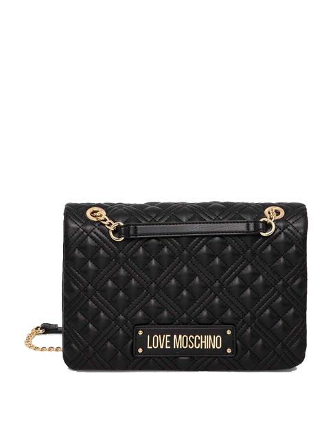 LOVE MOSCHINO QUILTED Sac bandoulière avec anses chaîne Noir - Sacs pour Femme