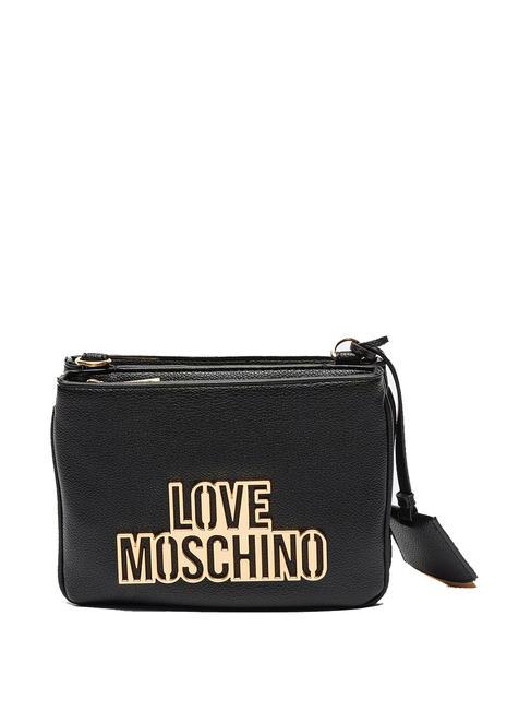 LOVE MOSCHINO METALLIC LOGO Sac à bandoulière Noir - Sacs pour Femme