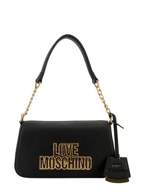 LOVE MOSCHINO METALLIC LOGO Sac bandoulière avec bandoulière Noir - Sacs pour Femme