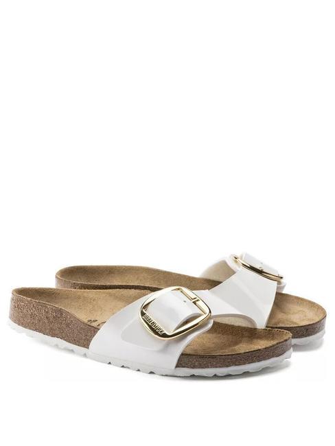 BIRKENSTOCK MADRID  Pantoufles blanc vernis - Chaussures Femme