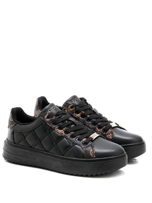 GUESS DATTICE  Baskets NOIR MARRON - Chaussures Femme