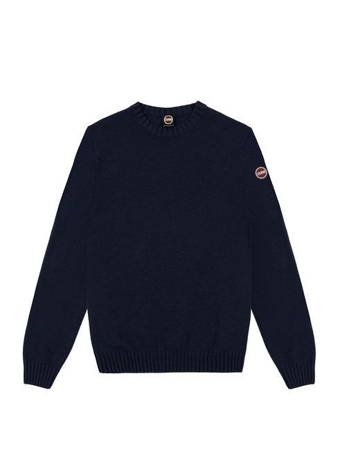 COLMAR EXCLASSIC Pull ras du cou en laine mélangée bleu marine - Pulls pour hommes