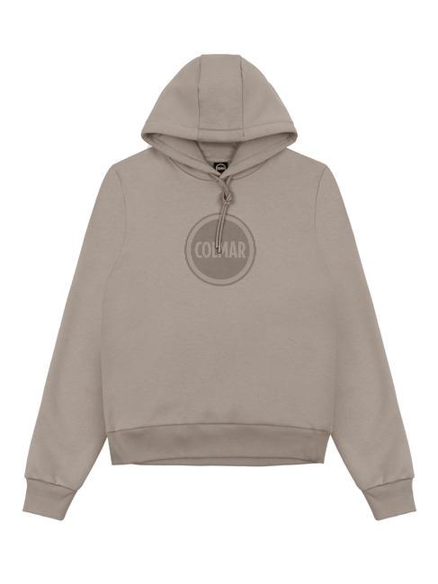 COLMAR MODISH Sweat avec capuche et logo crème au café - Pulls molletonnés