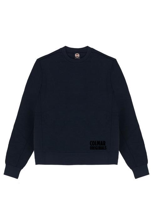 COLMAR TECHNICAL Sweat col rond logo embossé bleu marine - Pulls molletonnés