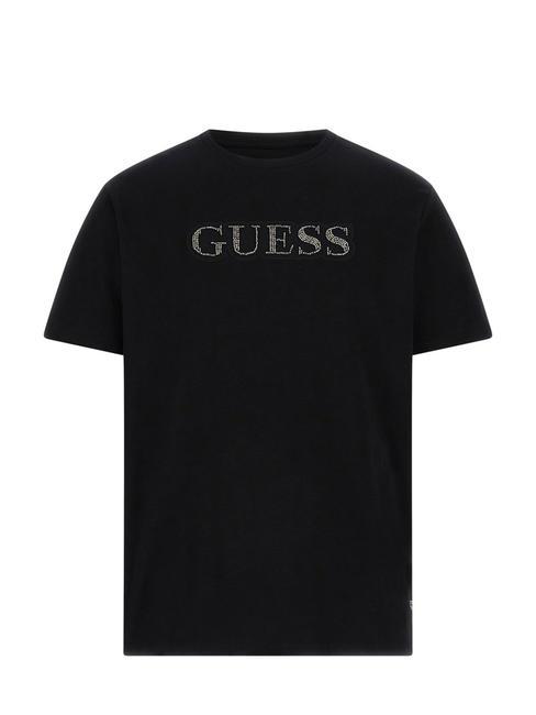 GUESS EMBELLISHED LOGO  T-shirt en coton jetbla - T-shirt