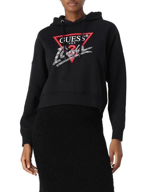 GUESS ICON  Sweatshirt à capuche jetbla - Sweat-shirts pour femmes