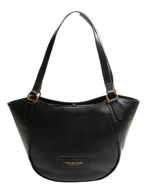 THE BRIDGE DOMITILLA  Cabas épaule, en cuir black Gold - Sacs pour Femme