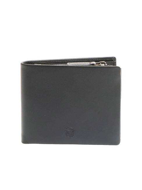 MOMO DESIGN LOGO EMBOSSED Portefeuille en cuir avec porte-monnaie noir - Portefeuilles Homme