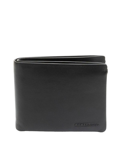 MOMO DESIGN BICOLOR Portefeuille en cuir avec pince à billets noir noir - Portefeuilles Homme