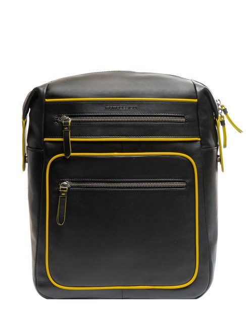 MOMO DESIGN BICOLOR Sac à dos en cuir pour ordinateur portable 15,6" noir jaune - Sacs à dos pour ordinateur portable