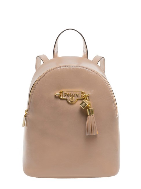 POLLINI LADY BRAVE Sac à dos avec pompon Naturel - Sacs pour Femme