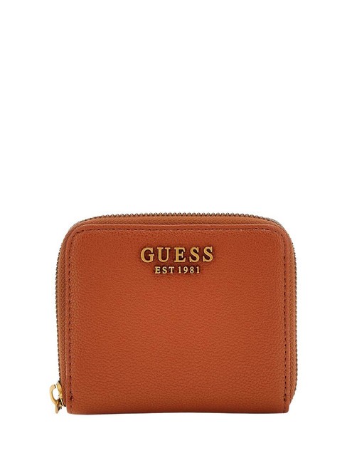 GUESS MALVA  Petit portefeuille zippé autour ambre - Portefeuilles Femme