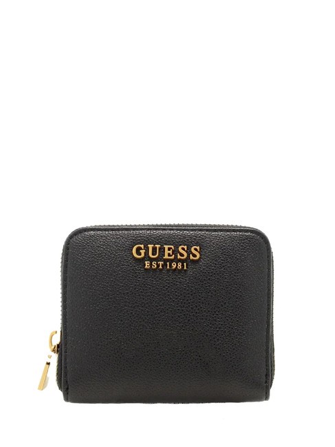 GUESS MALVA  Petit portefeuille zippé autour NOIR - Portefeuilles Femme