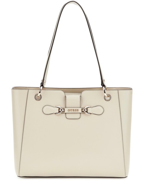 GUESS NOLANA Sac cabas porté épaule taupe - Sacs pour Femme