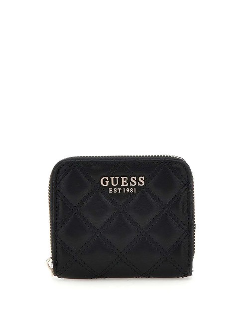 GUESS GIULLY  Mini portefeuille zippé NOIR - Portefeuilles Femme