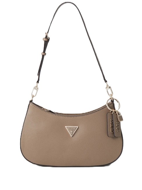 GUESS NOELLE Sac à bandoulière zippé sur le dessus taupe foncé - Sacs pour Femme