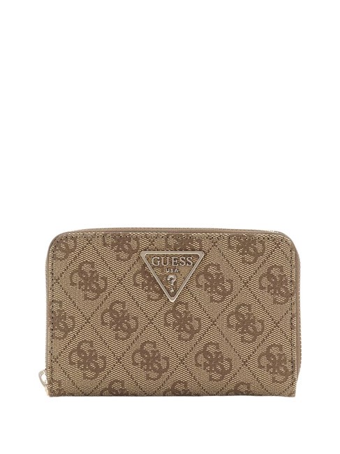 GUESS LAUREL 4G Portefeuille moyen à fermeture éclair LOGO DE LAIT - Portefeuilles Femme