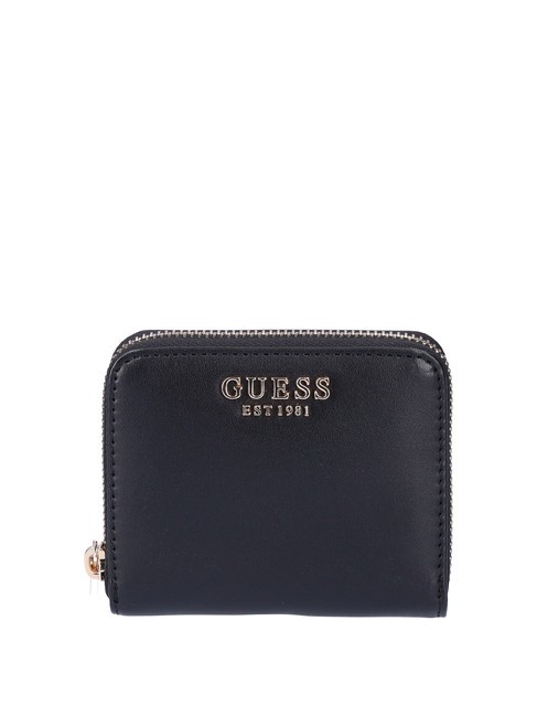 GUESS LAUREL  Mini portefeuille zippé NOIR - Portefeuilles Femme