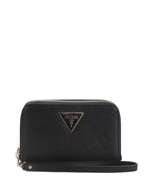 GUESS LAUREL Portefeuille moyen zippé autour NOIR - Portefeuilles Femme